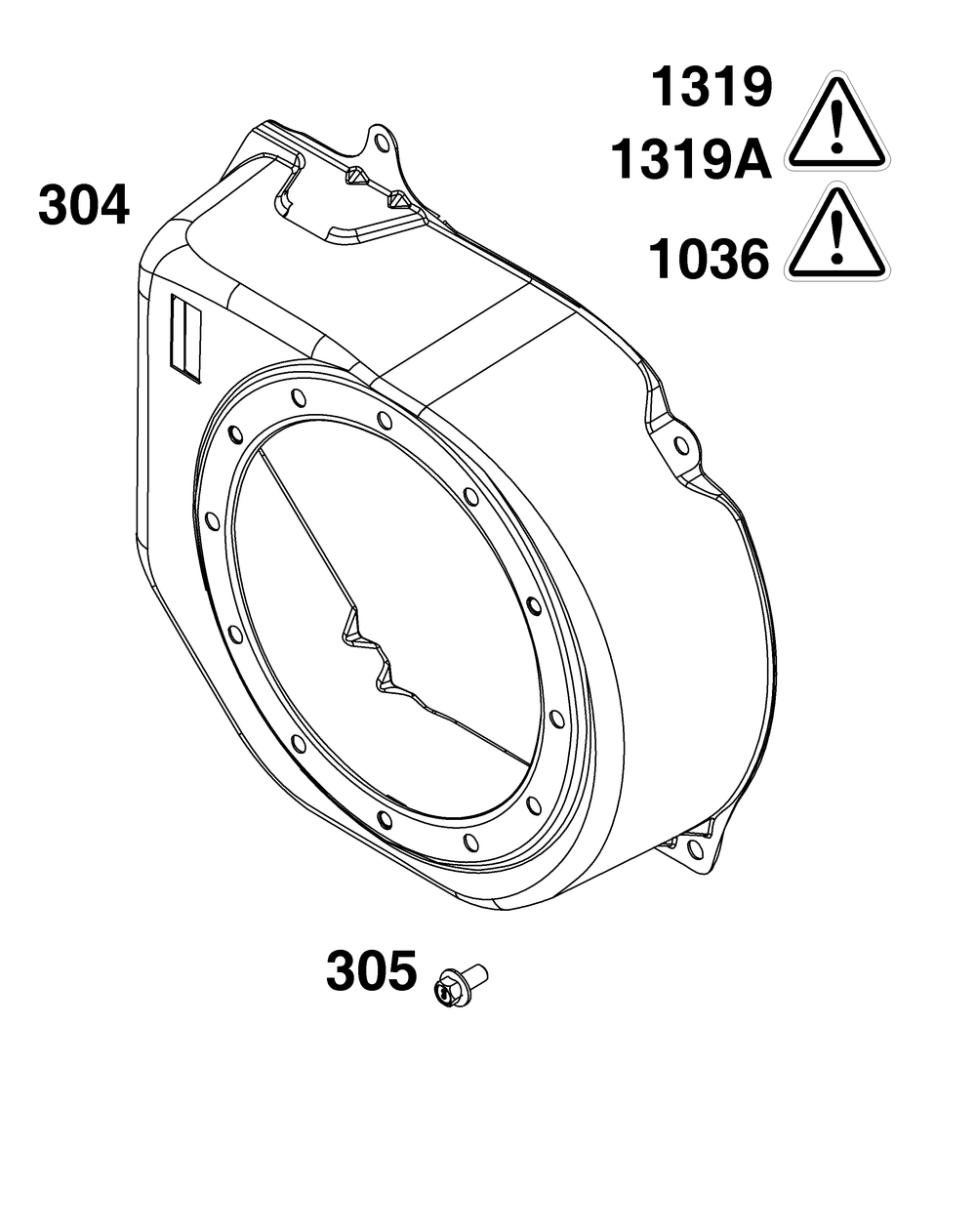 Blower Housing Group Diagram and Parts List for 106232-0129-H5 100000 - 19Z999 Briggs and Stratton Engine